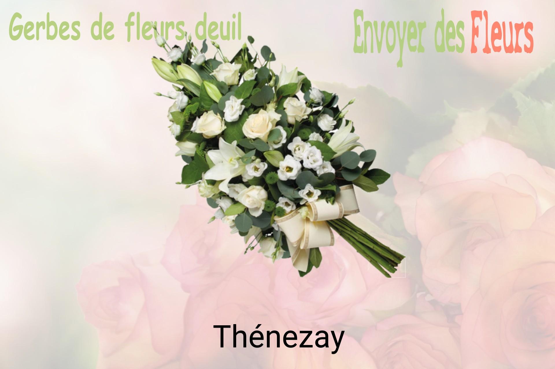 Gerbe de fleurs de deuil livrée à Thénezay